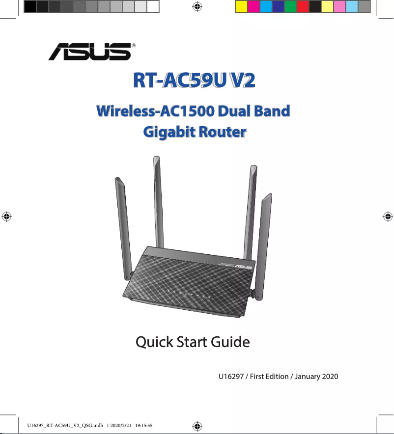 Página 1 del manual Guía de inicio rápido Asus RT-AC59U V2