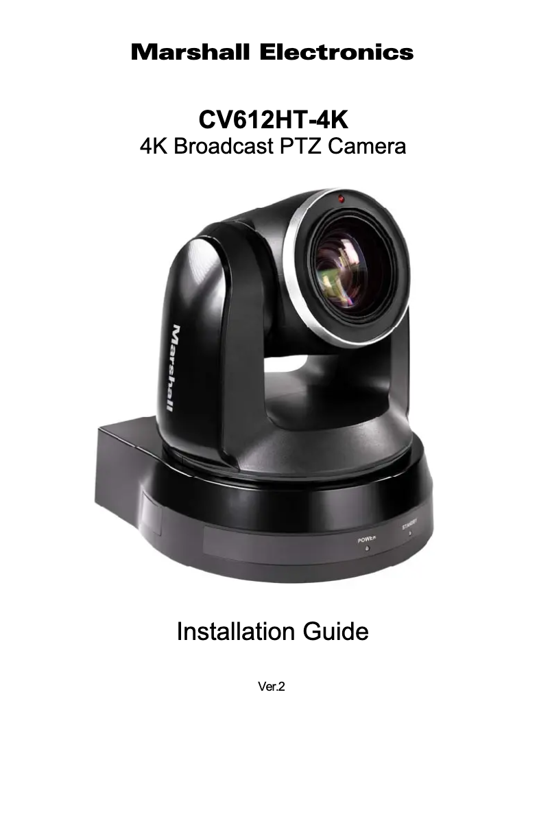 Page 1 de la notice Manuel utilisateur Marshall Electronics CV612HT-4K