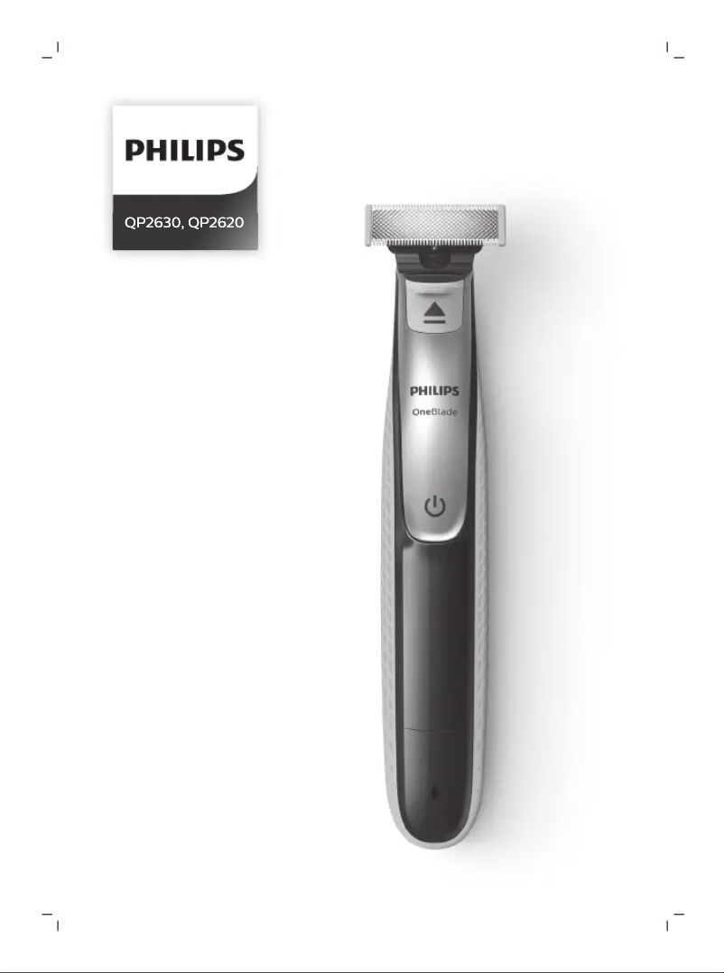 Image de la première page du manuel de l'appareil OneBlade Face + Body QP2630