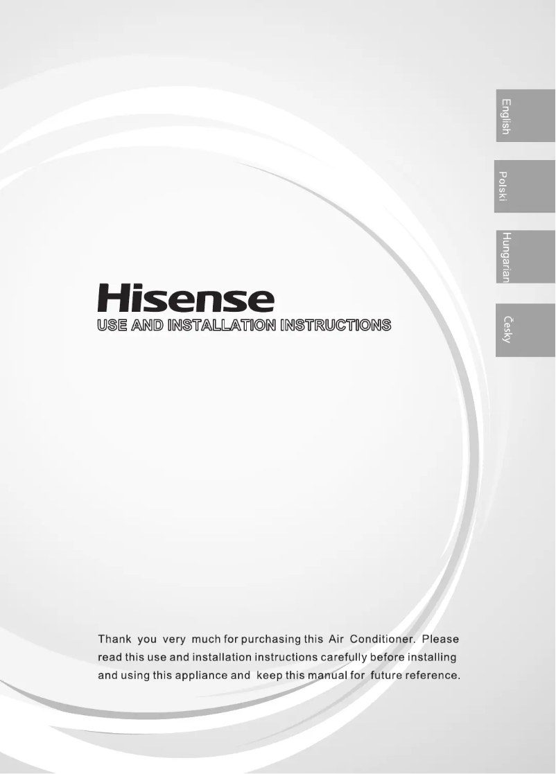 Página 1 del manual Guía de instalación Hisense DJ50XA0BG