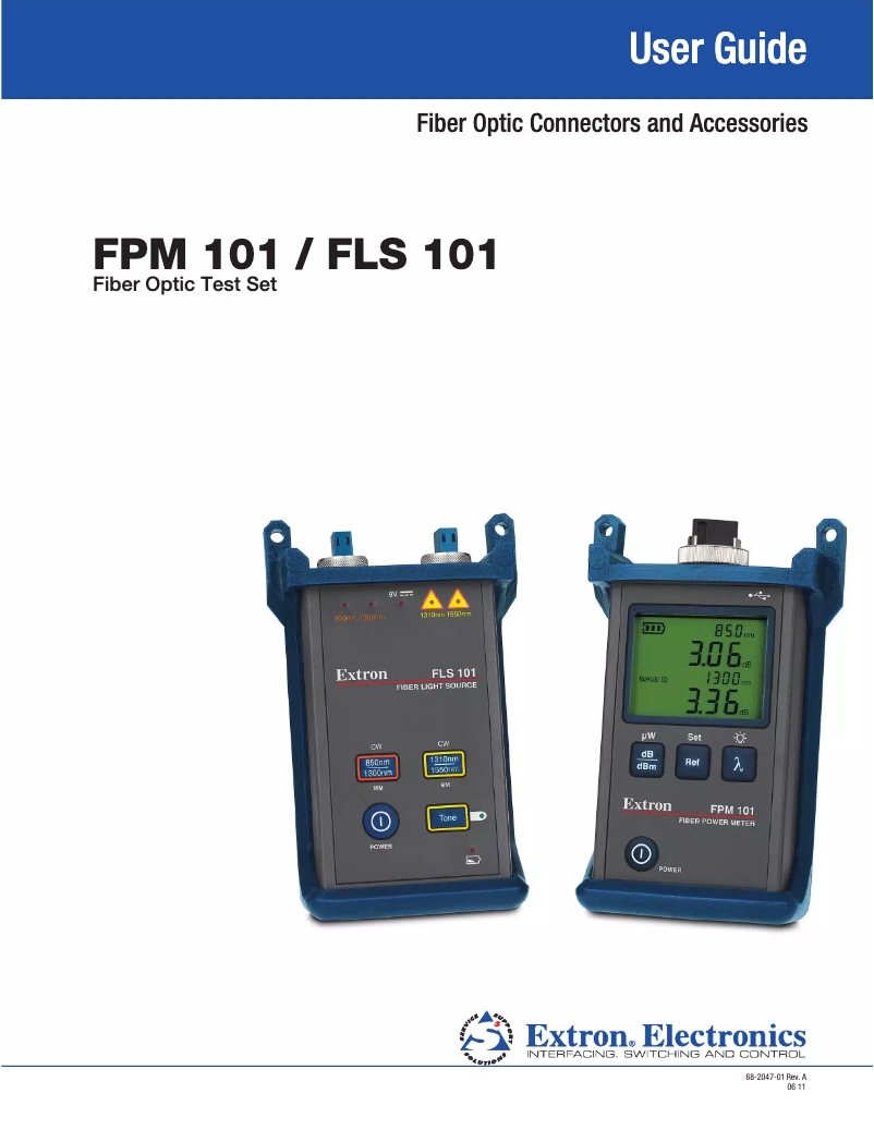 Page 1 de la notice Manuel utilisateur Extron 70-962-01