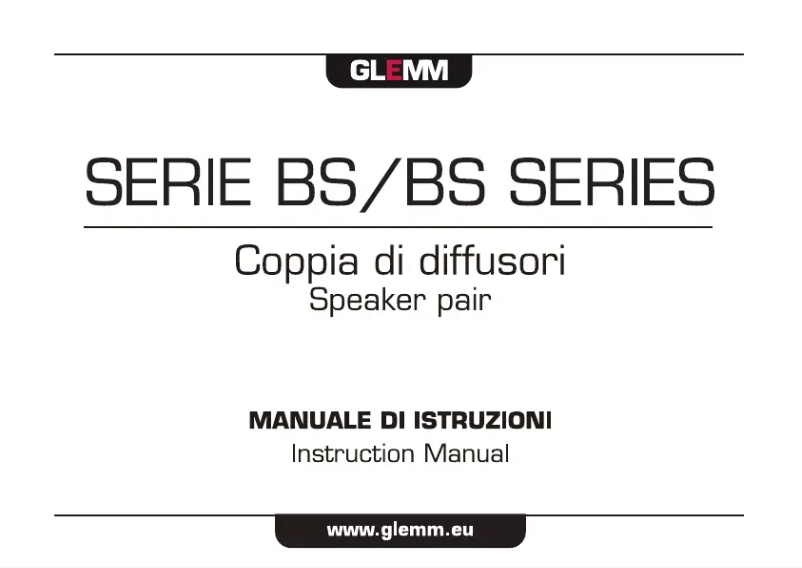 Page n°1 - Manuel utilisateur Glemm BS 54WT