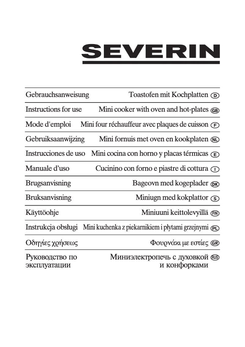 Page 1 de la notice Manuel utilisateur Severin KH 2043