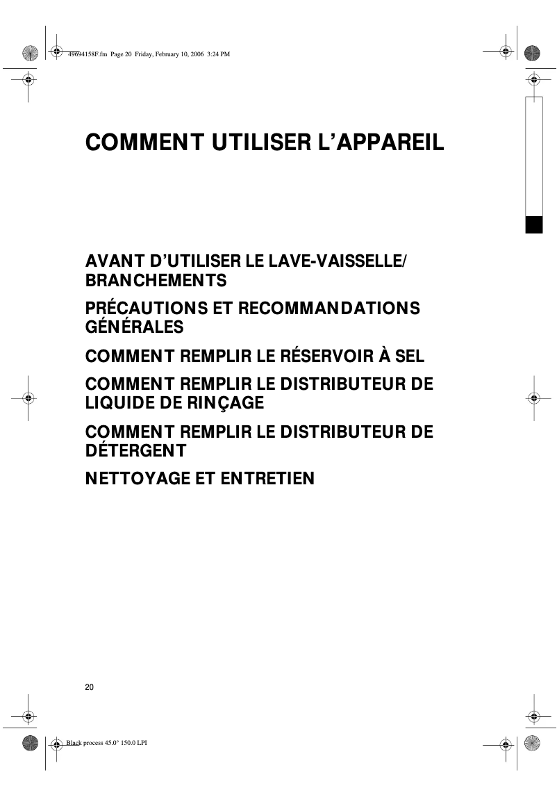Image de la première page du manuel de l'appareil GSXK 7415