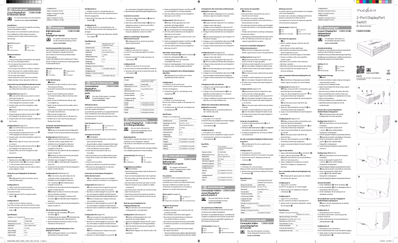 Page 1 de la notice Manuel utilisateur Nedis CSWI3702BK