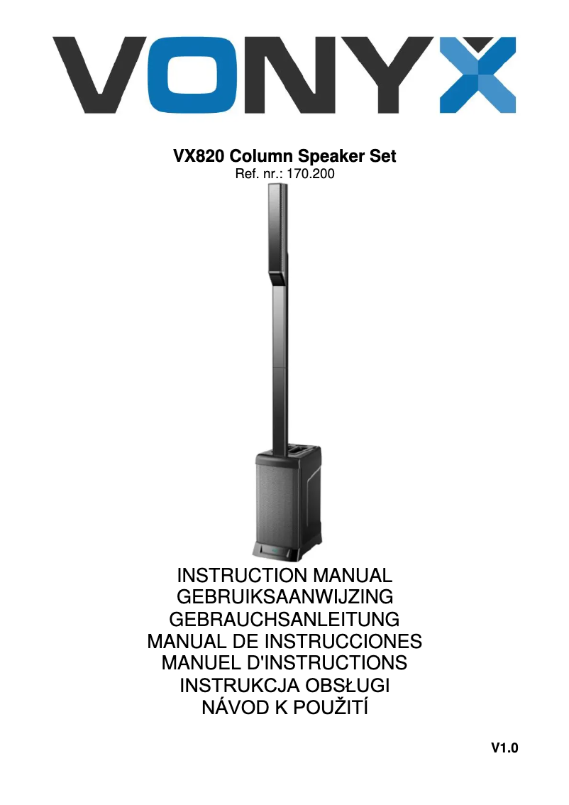 Page 1 de la notice Manuel utilisateur Vonyx VX820