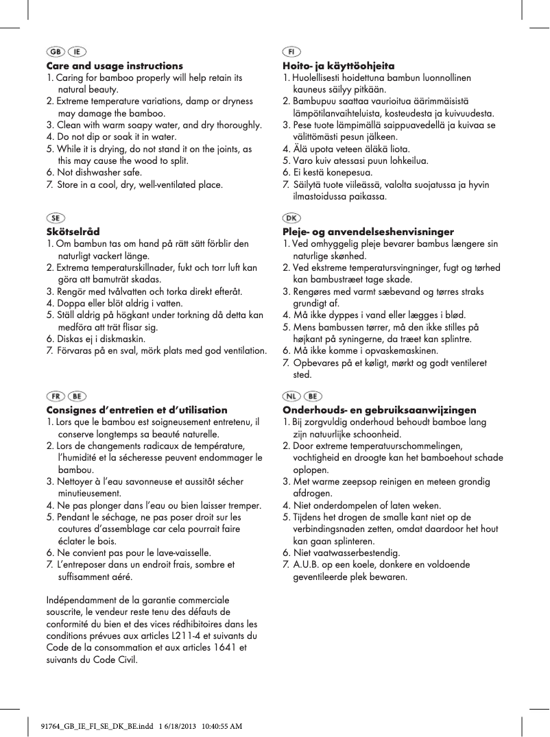 Imagen de la primera página del manual del dispositivo IAN 91764