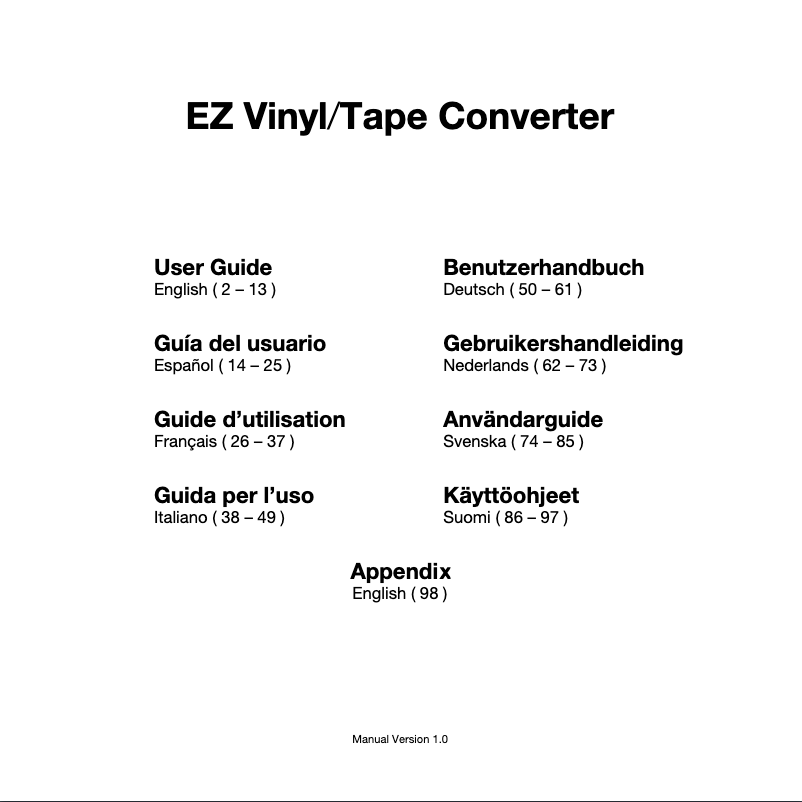 Page n°1 - Manuel utilisateur AKAI BT500