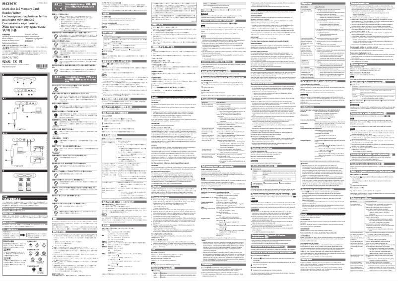 Page 1 de la notice Manuel utilisateur Sony SBAC-UT100