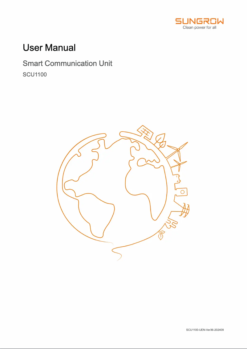 Image de la première page du manuel de l'appareil SG1100UD