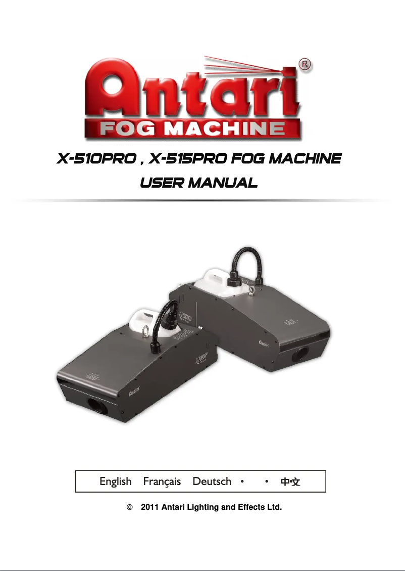 Image de la première page du manuel de l'appareil X-510 Pro