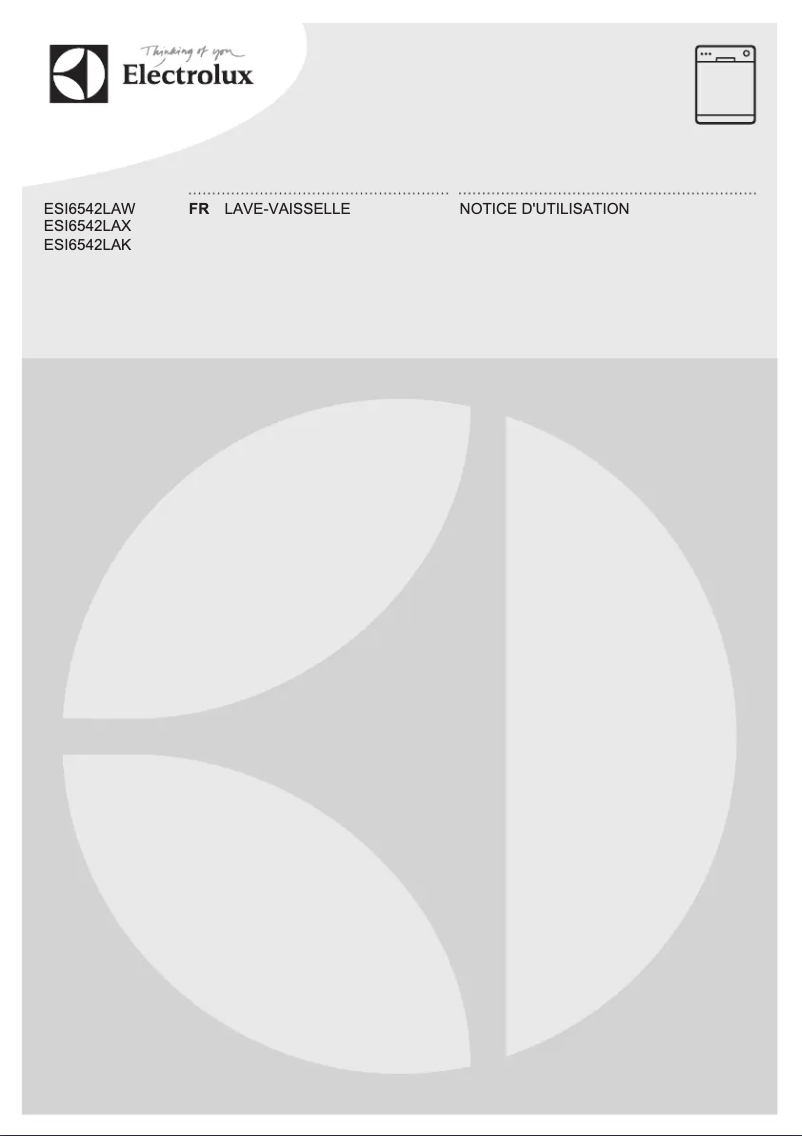 Page 1 de la notice Manuel utilisateur Electrolux ESI6542LAW