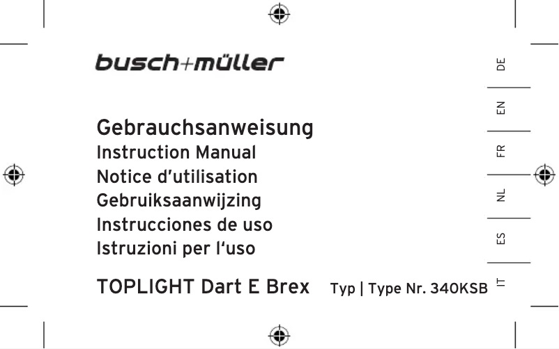 Page n°1 - Manuel utilisateur Busch + Müller DART