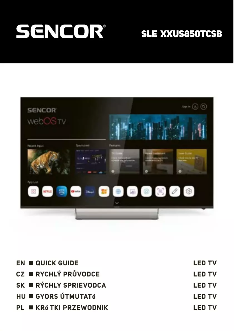 Image de la première page du manuel de l'appareil SLE 50US850TCSB