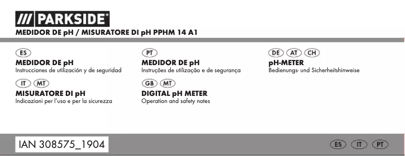 Page n°1 - Manuel utilisateur Parkside PPHM 14 A1