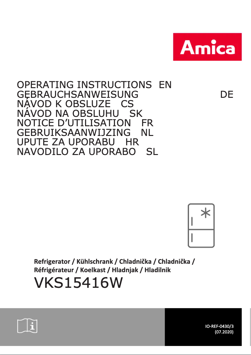 Page n°1 - Manuel utilisateur Amica VKS 15416 W