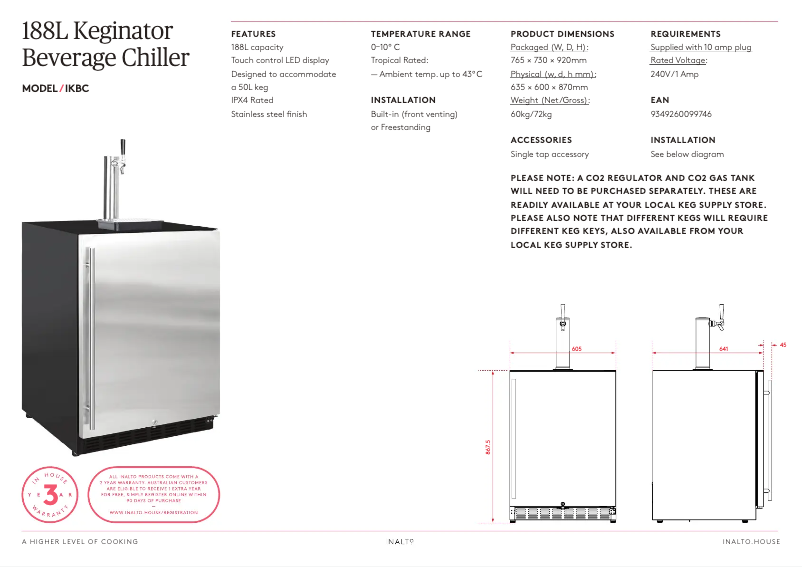 Page n°1 - Fiche technique InAlto IKBC