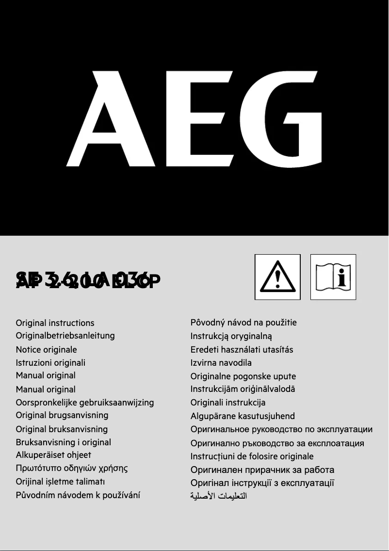 Page 1 de la notice Manuel utilisateur AEG AP 2-200 ELCP