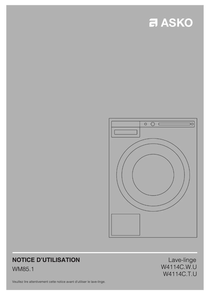 Image de la première page du manuel de l'appareil W4114C.T.U