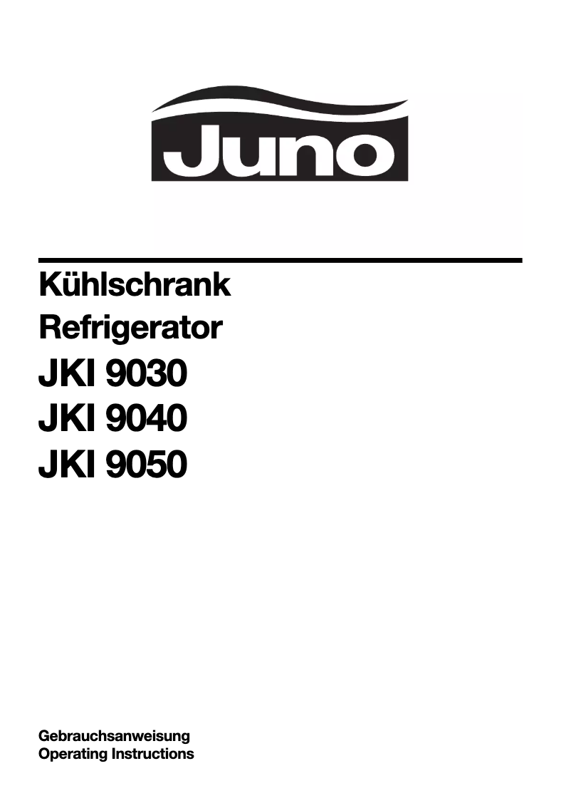 Image de la première page du manuel de l'appareil JKI9050