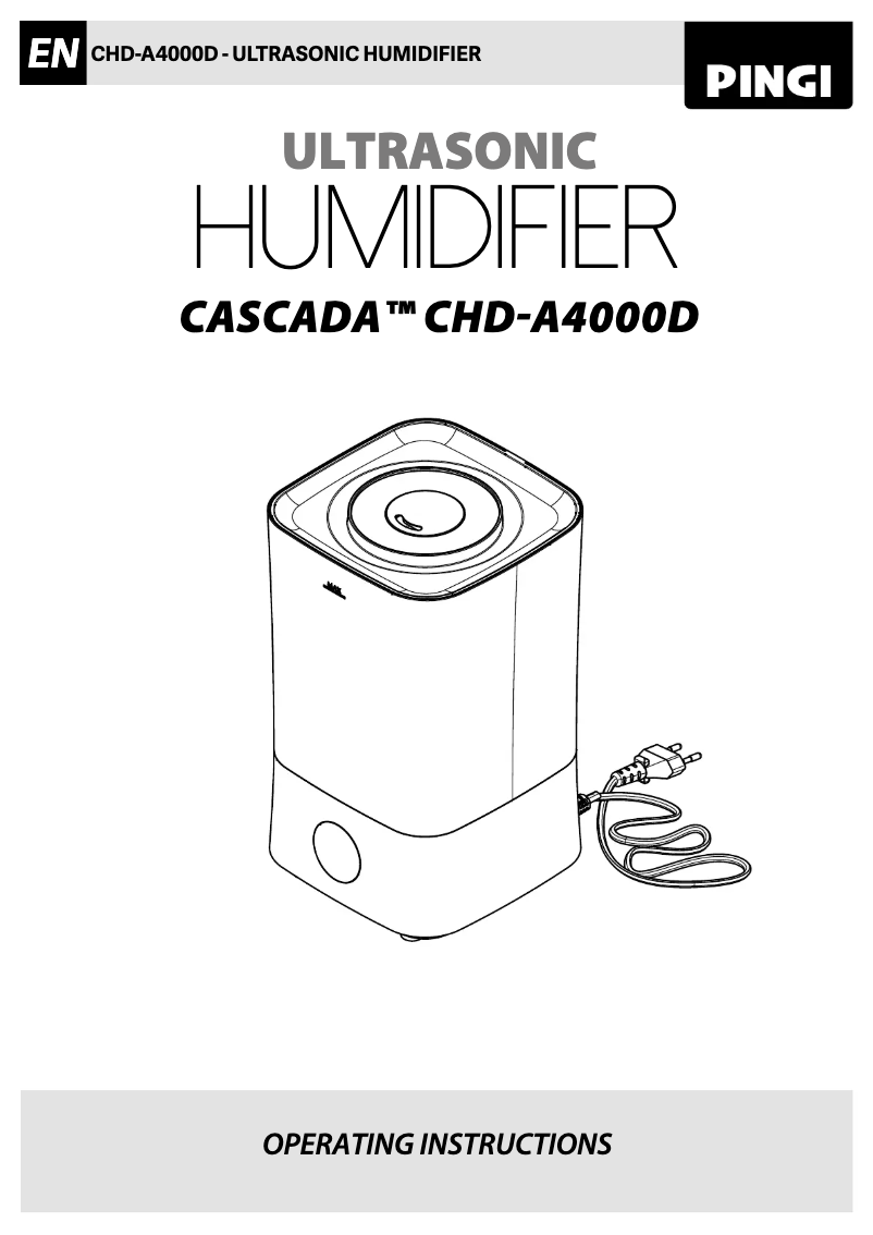 Image de la première page du manuel de l'appareil Cascada CHD-A4000D