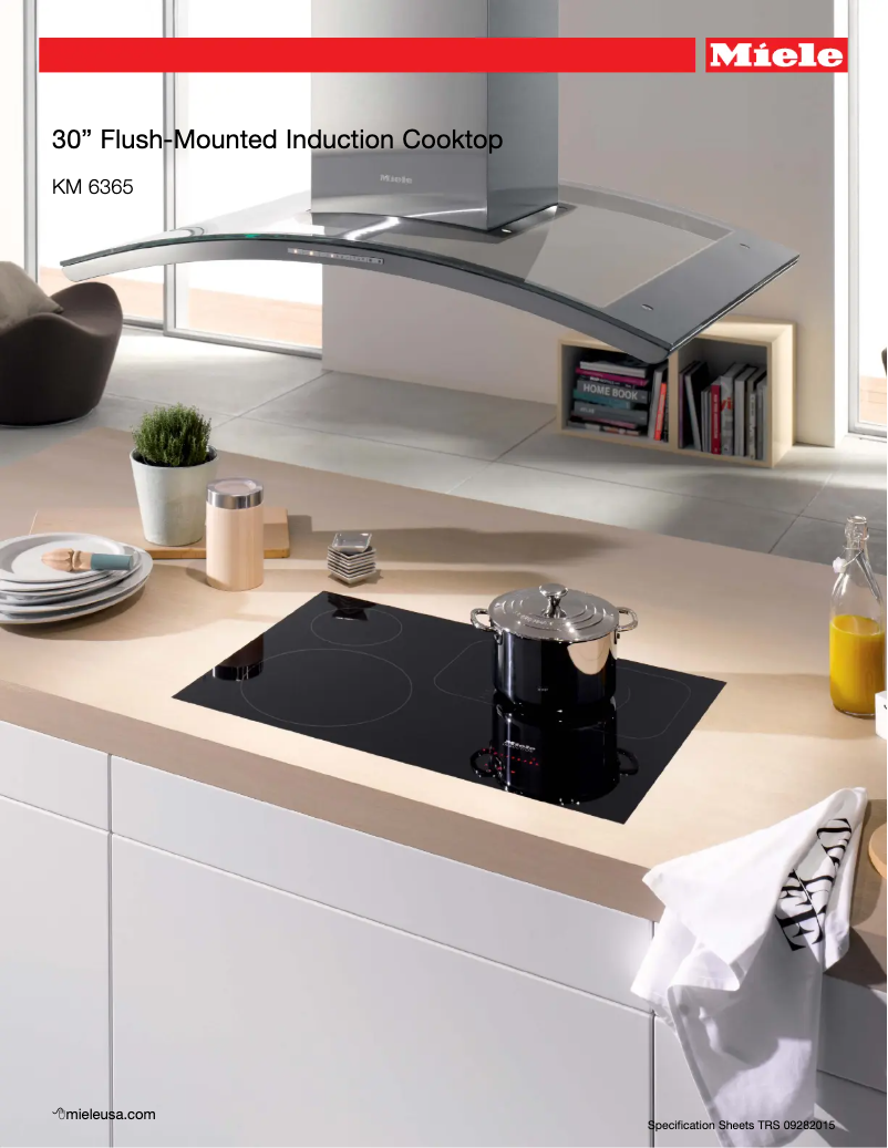 Page 1 de la notice Fiche technique Miele KM 6365