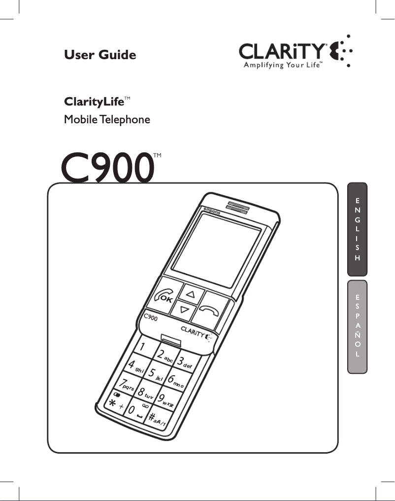 Page 1 de la notice Manuel utilisateur Clarity ClarityLife C900