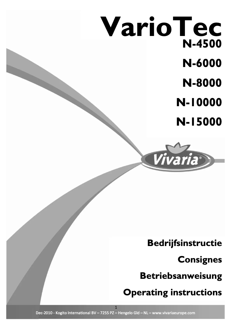 Image de la première page du manuel de l'appareil VarioTec N-4500