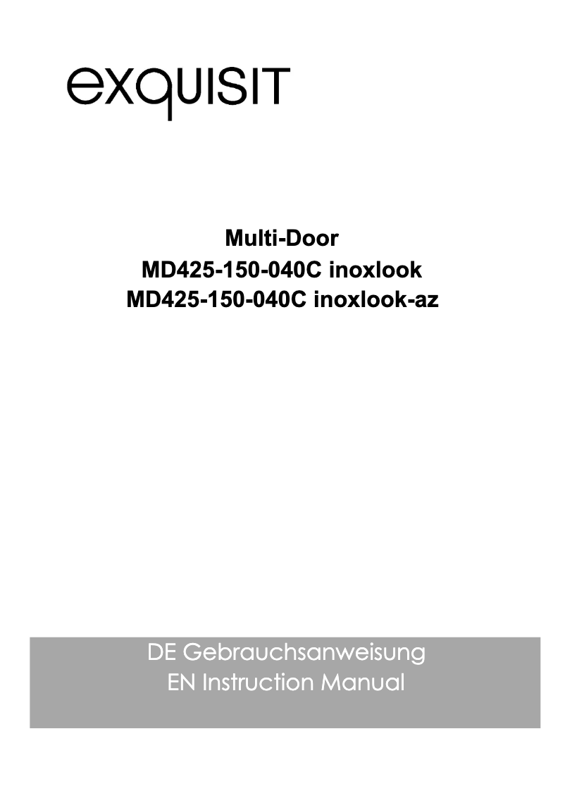 Image de la première page du manuel de l'appareil MD425-150-040C