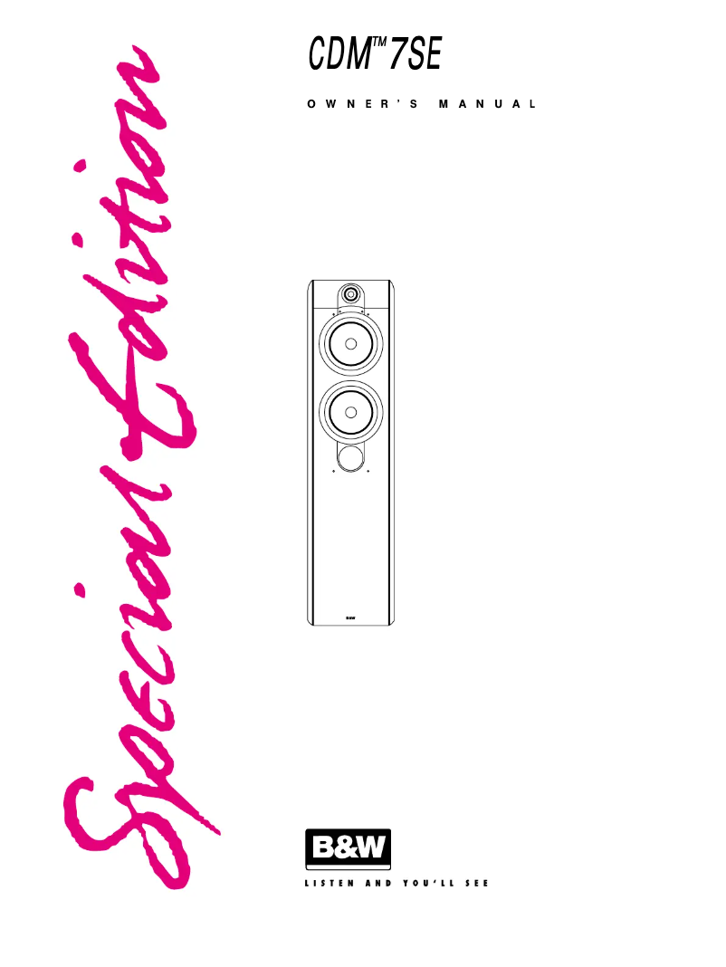 Imagen de la primera página del manual del dispositivo CDM 7SE