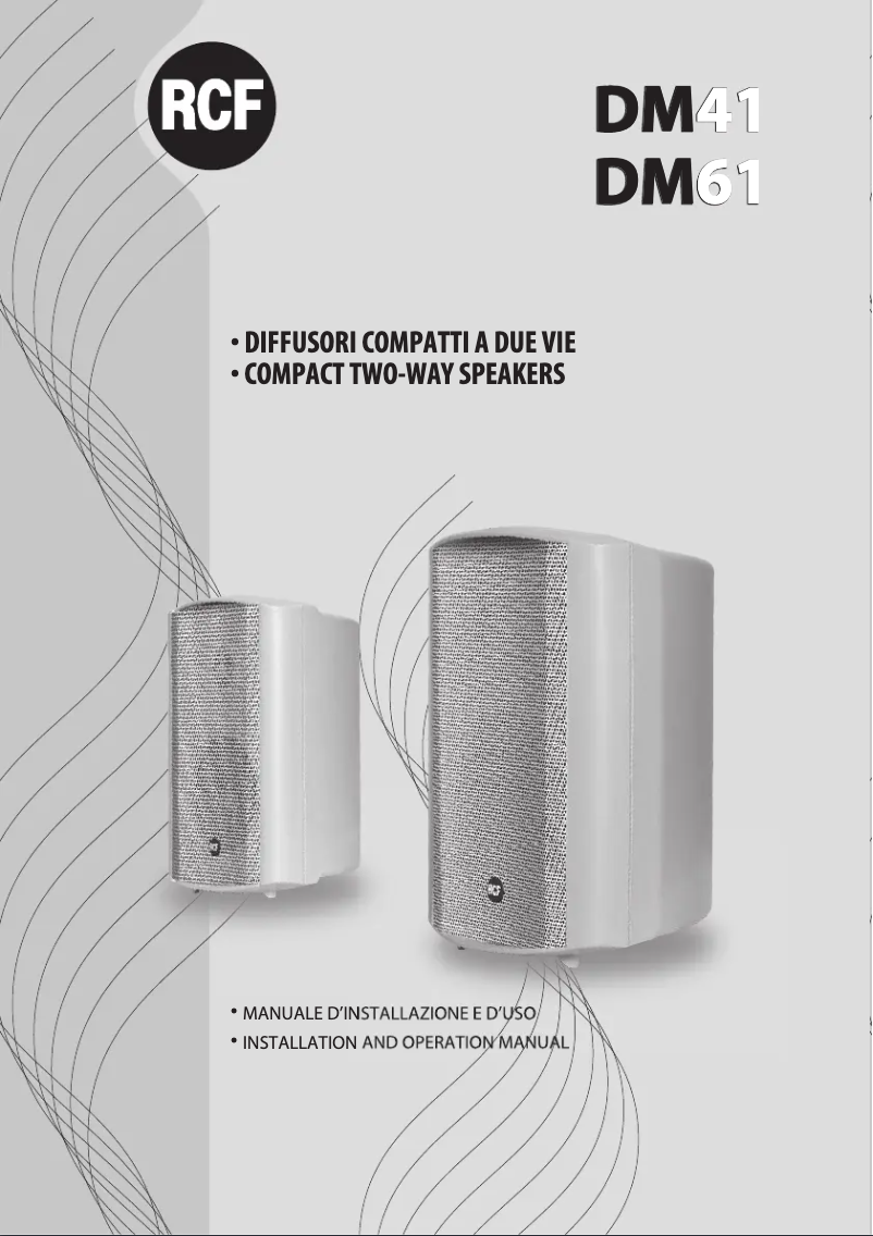 Page 1 de la notice Manuel utilisateur RCF DM 41
