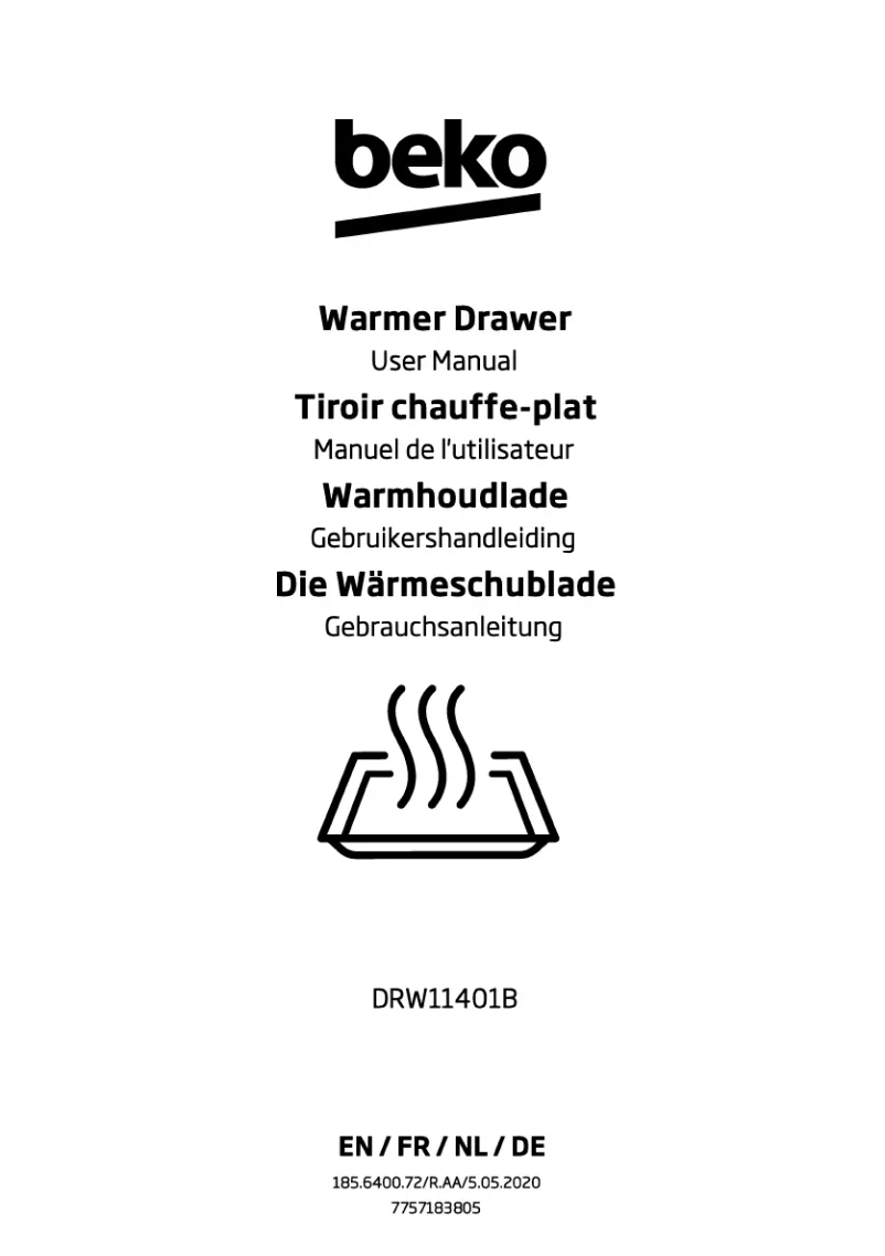 Page n°1 - Manuel utilisateur Beko DRW11401B