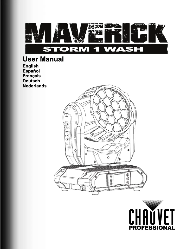 Page 1 de la notice Manuel utilisateur Chauvet Maverick Storm 1 Wash