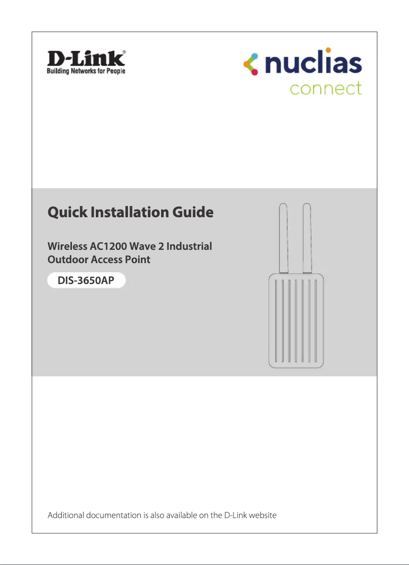 Page 1 de la notice Guide d'installation D-Link DIS-3650AP