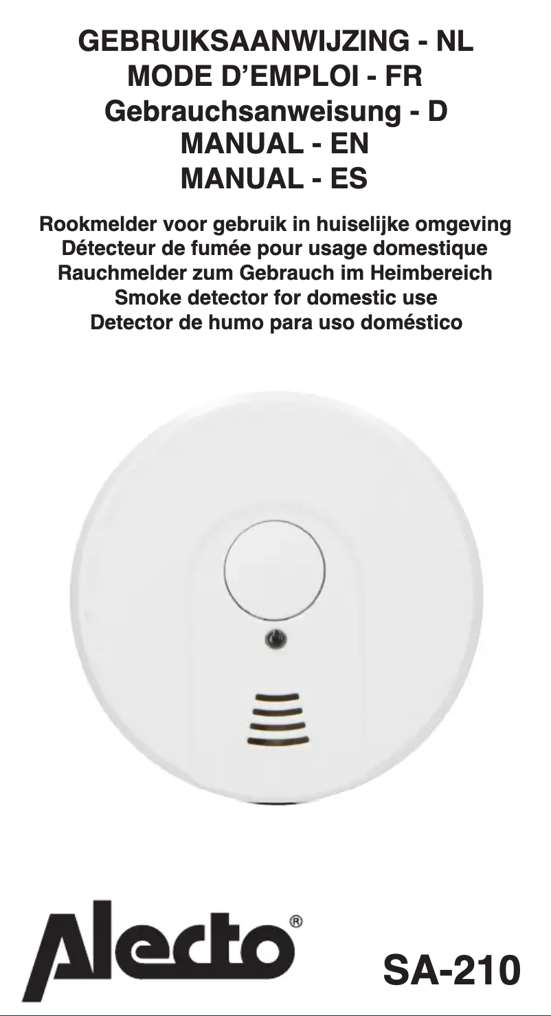 Page n°1 - Manuel utilisateur Alecto SA-210
