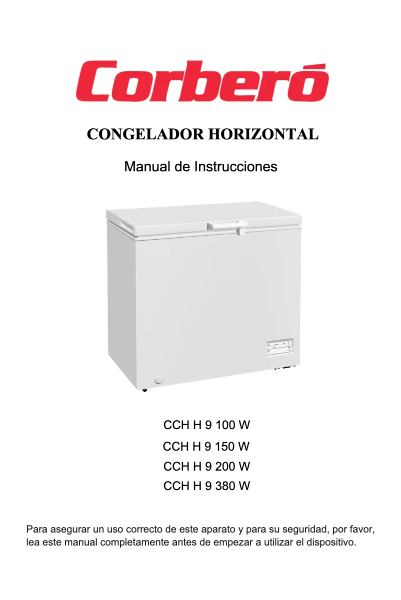 Image de la première page du manuel de l'appareil CCHH9200W