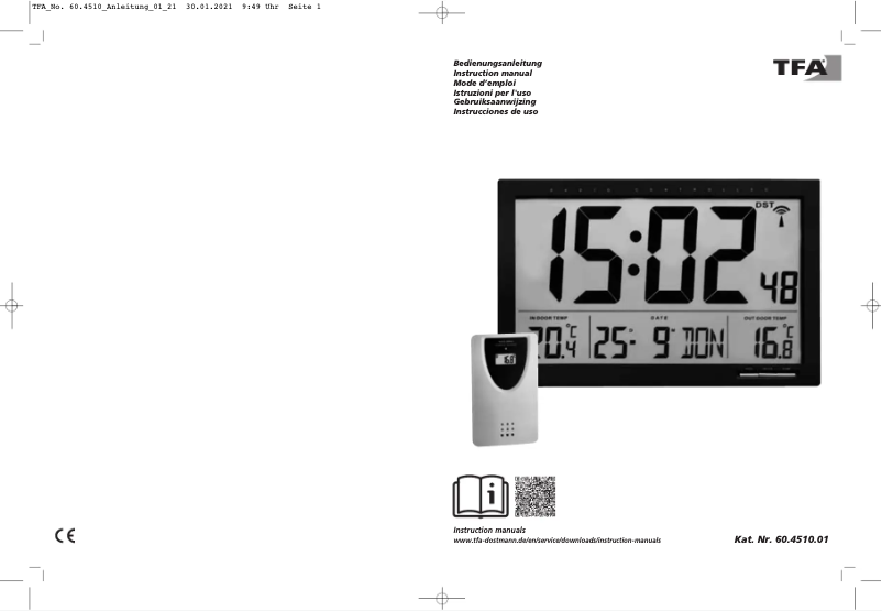 Image de la première page du manuel de l'appareil 60.4510.01