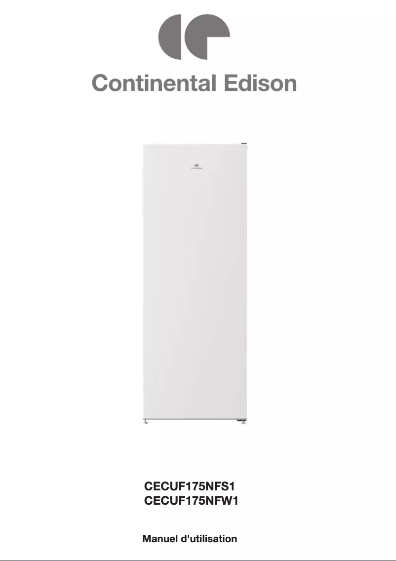 Page n°1 - Manuel utilisateur Continental Edison CECUF175NFW1