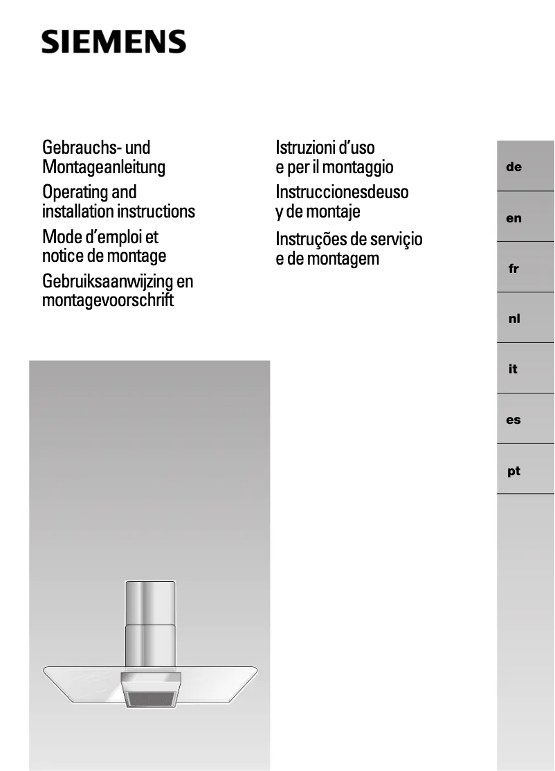 Page 1 de la notice Manuel utilisateur Siemens LF157GA40