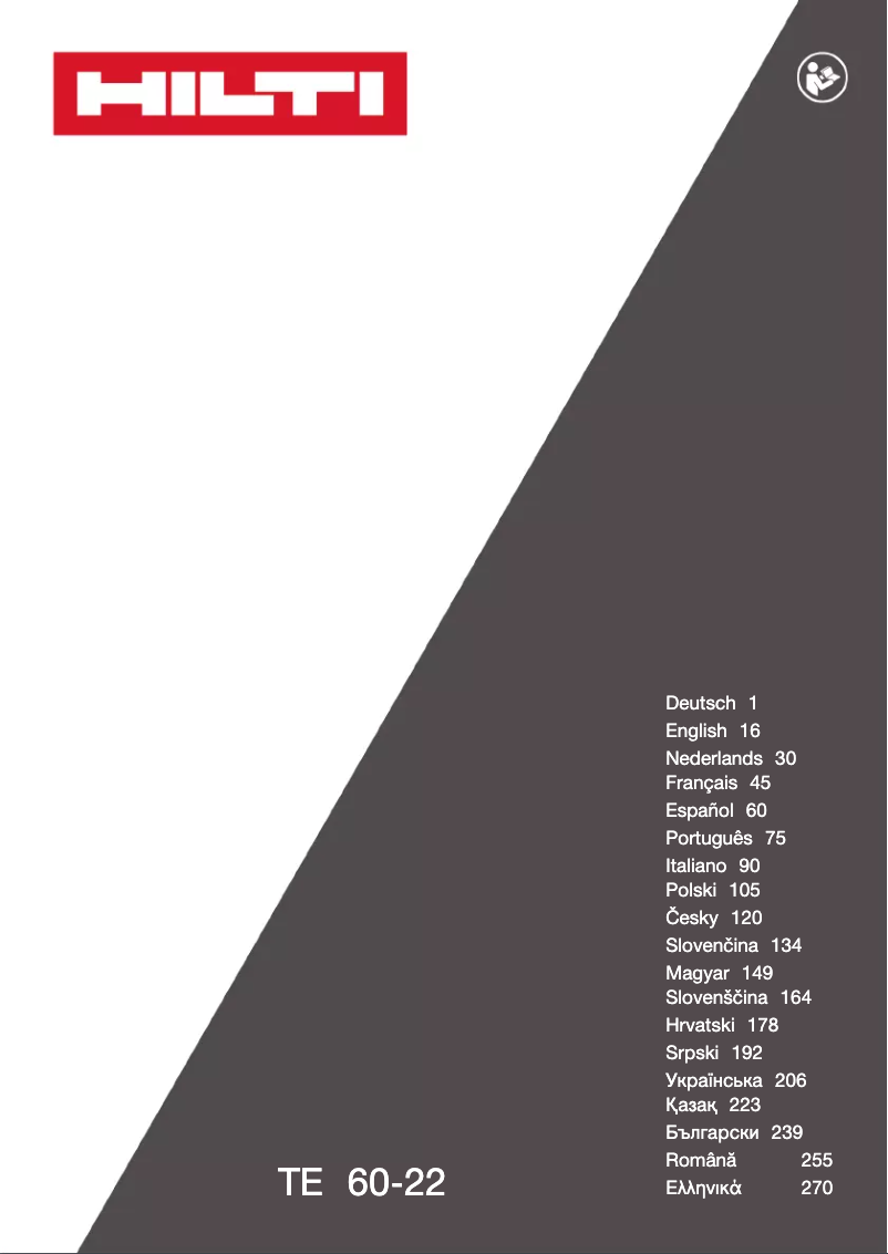 Image de la première page du manuel de l'appareil TE 60‑22