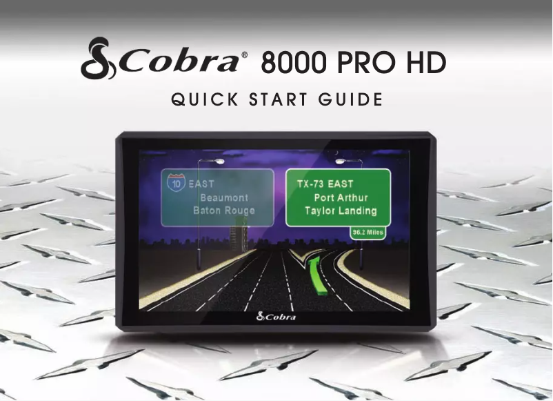 Page n°1 - Manuel utilisateur Cobra 8000 PRO HD