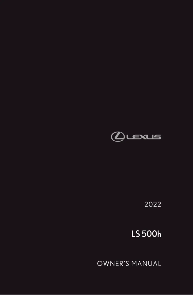 Page 1 de la notice Manuel utilisateur Lexus LS 500h (2022)