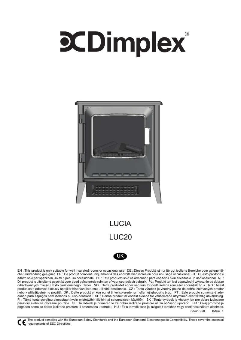 Page 1 de la notice Manuel utilisateur Dimplex LUC20