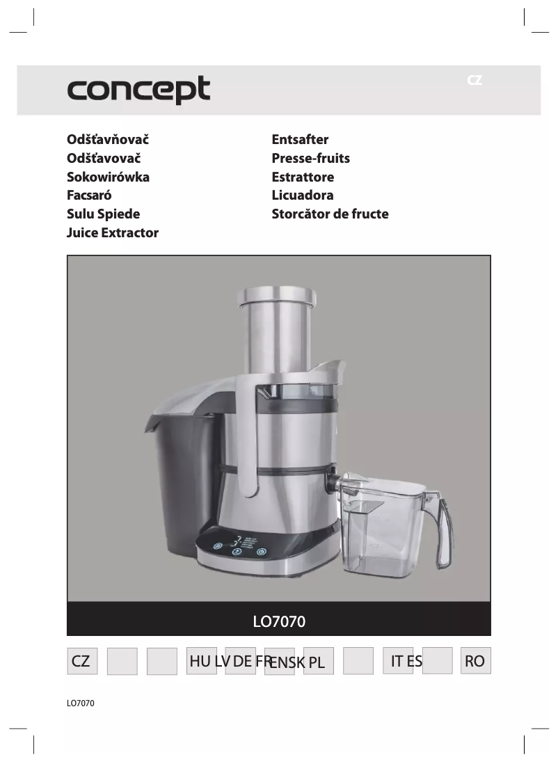 Image de la première page du manuel de l'appareil LO7070