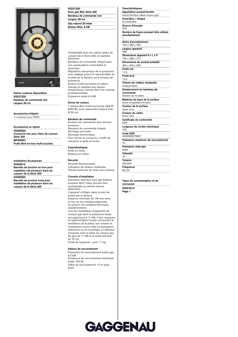 Image de la première page du manuel de l'appareil VG231220