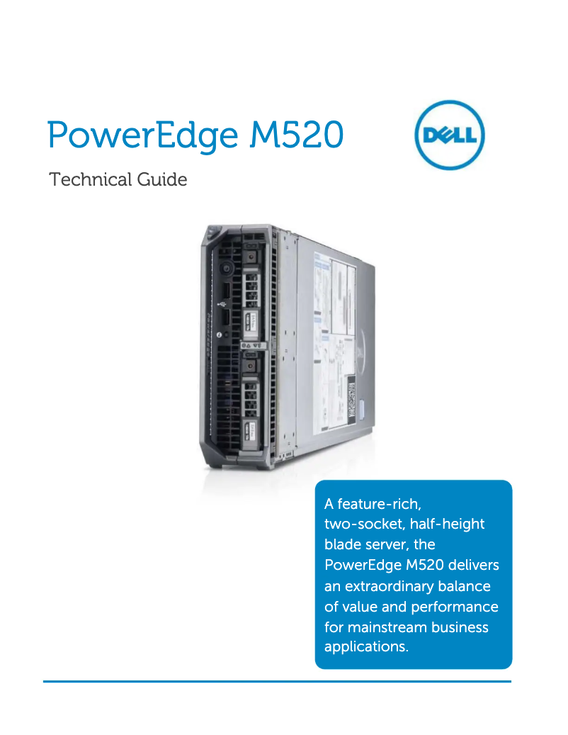 Page 1 de la notice Manuel utilisateur Dell PowerEdge M520