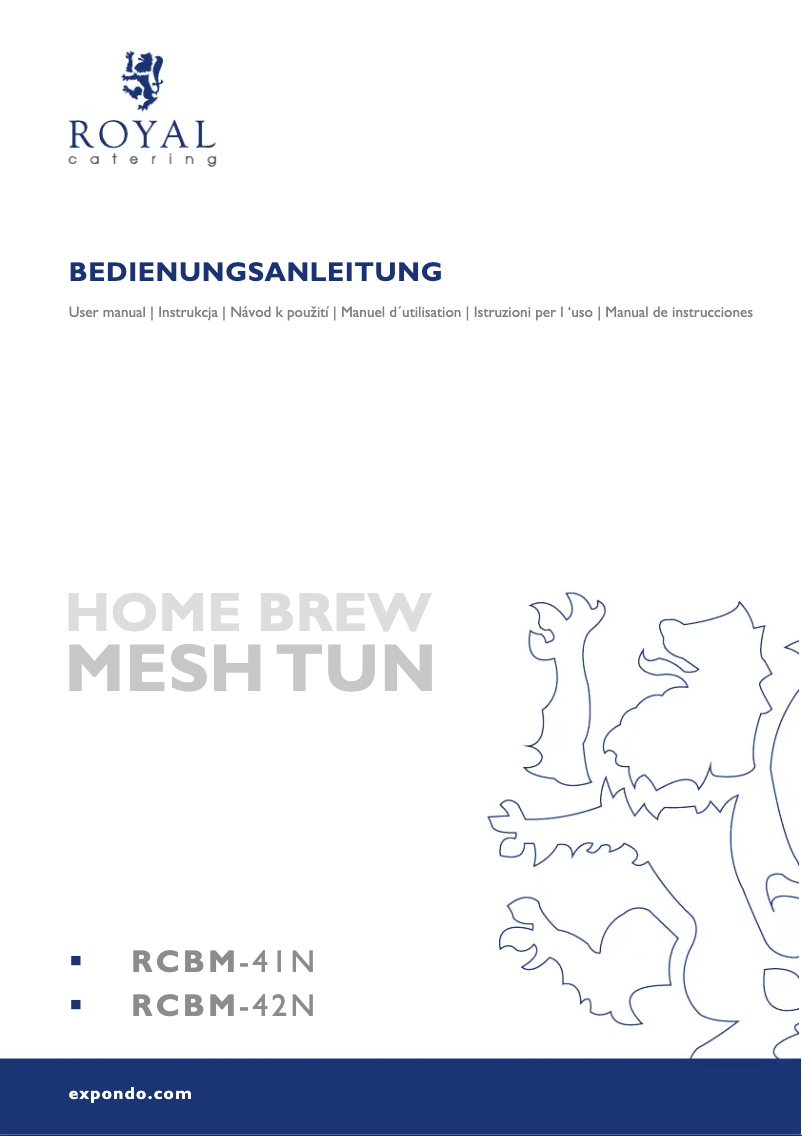 Imagen de la primera página del manual del dispositivo RCBM-42N