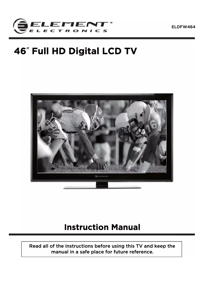 Image de la première page du manuel de l'appareil ELDFW464