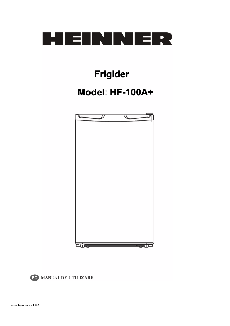 Image de la première page du manuel de l'appareil HF-100A+