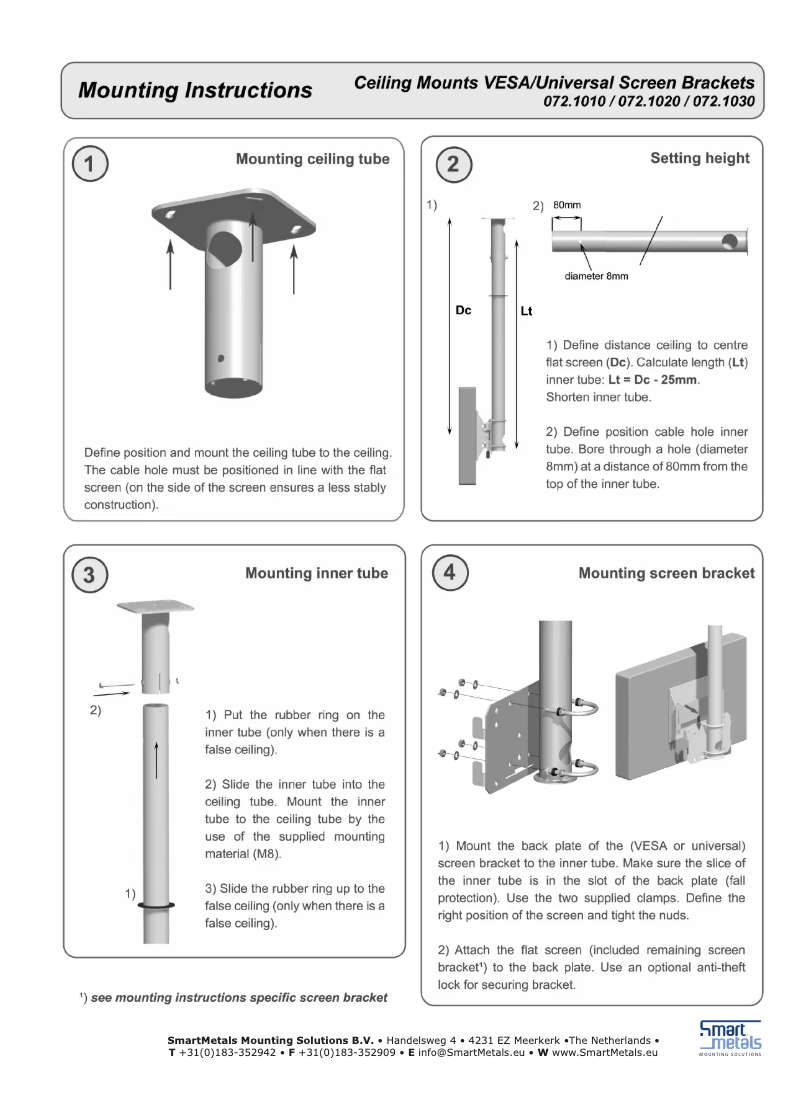Page n°1 - Manuel utilisateur SmartMetals 072.1020